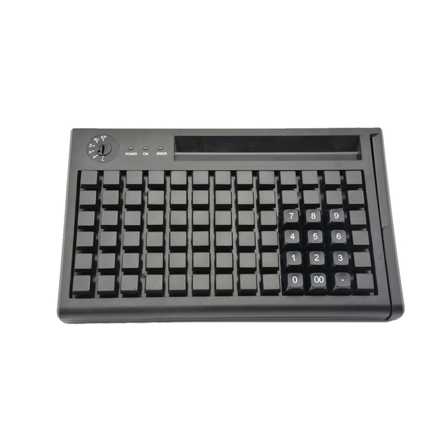 78Keys USB PS/2 Programming POS Keyboard With Magnetic Stripe Card Reader KB78M-S