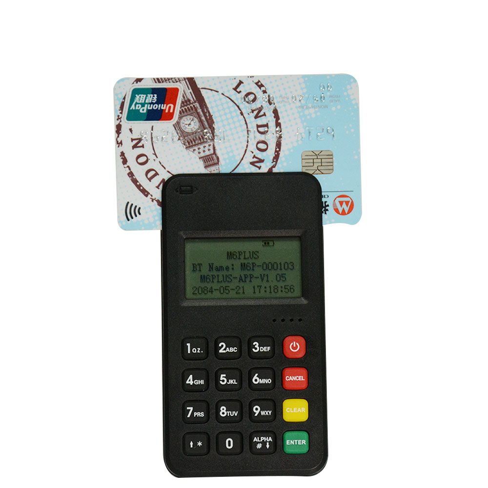 Best USB Bluetooth EMV PCI 3 In 1 Card Mobile Payment MPOS For E-Payment M6 PLUS